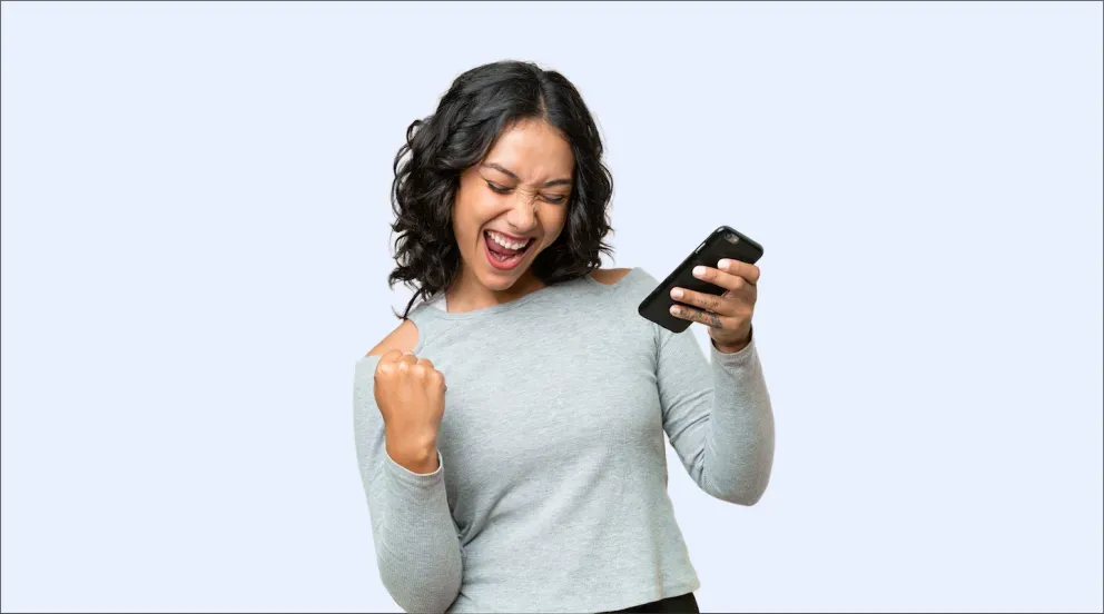 Woman with phone
