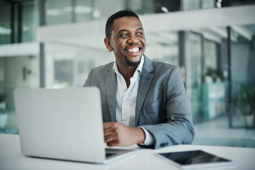 Man on computer