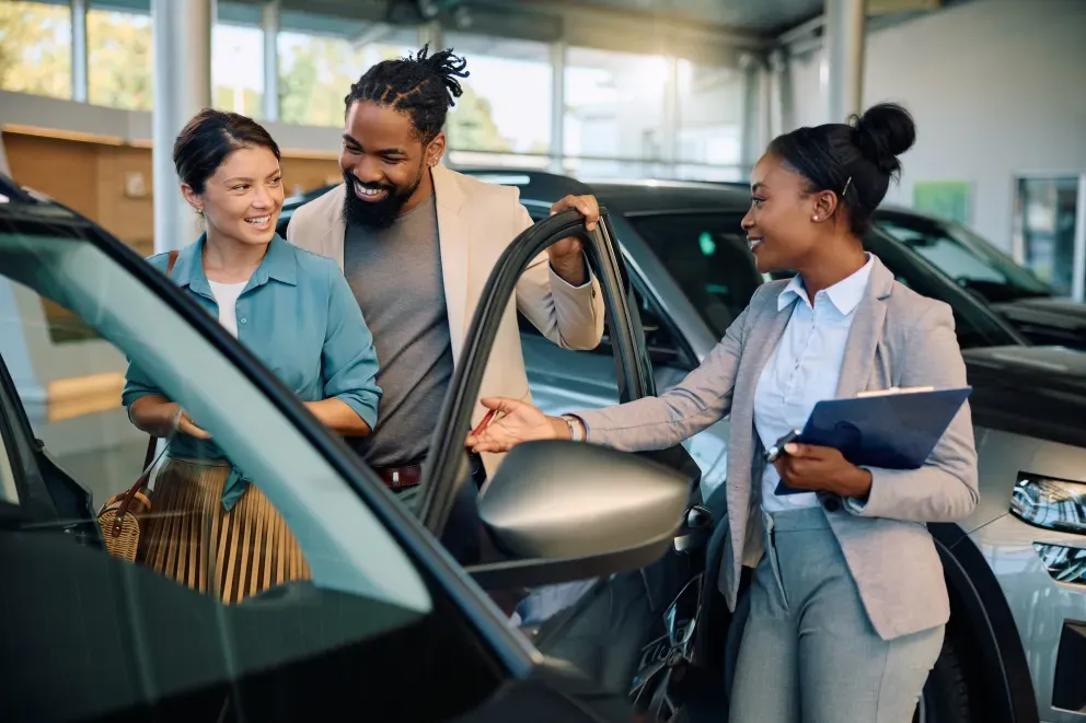 Couple with car
