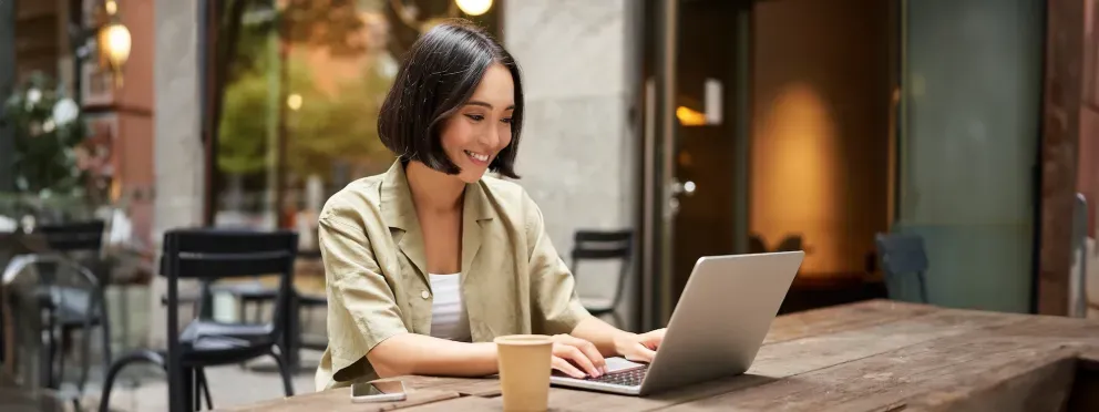 Woman with laptop