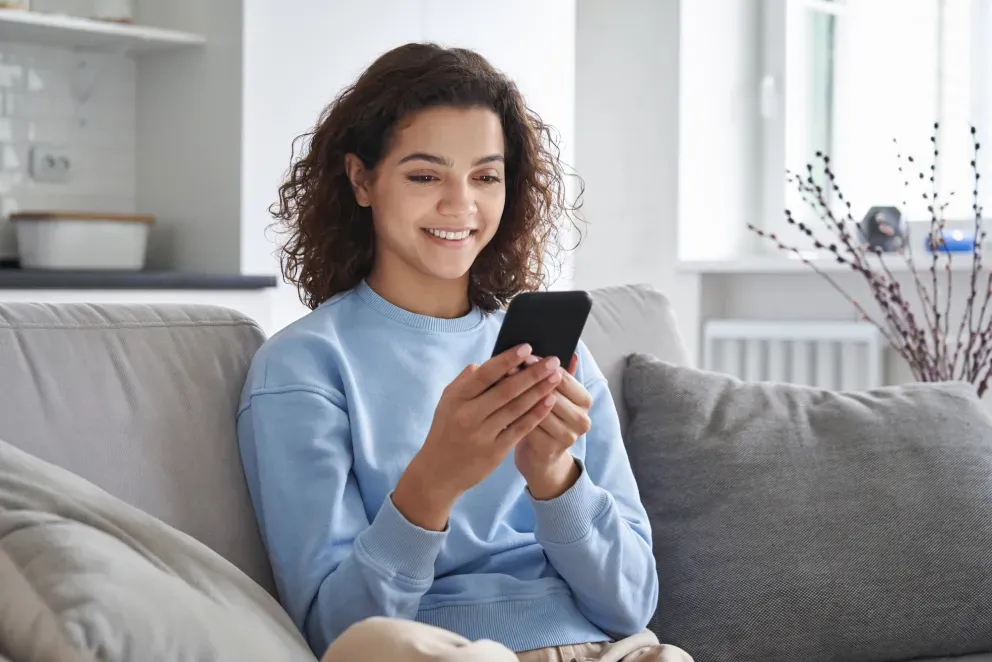 Woman with phone