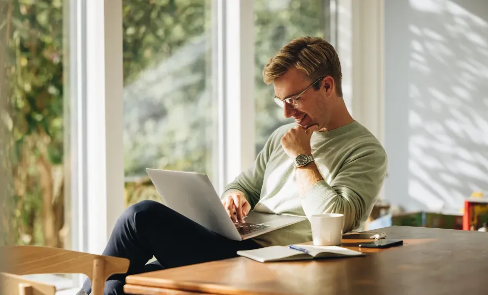 Man with laptop