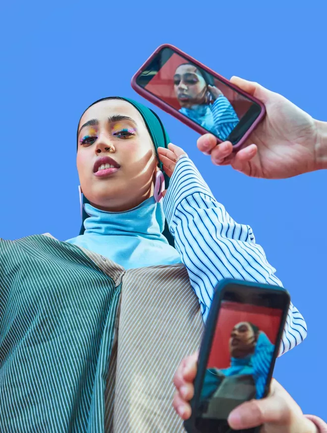 People taking pictures of woman People taking pictures of woman