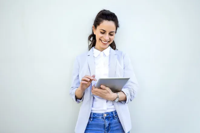 Woman with tablet