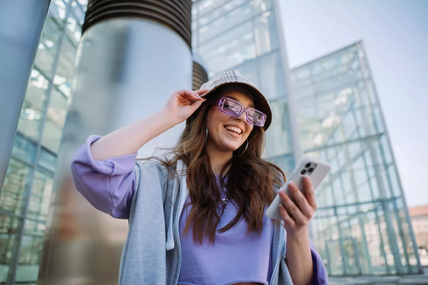 Woman using a phone