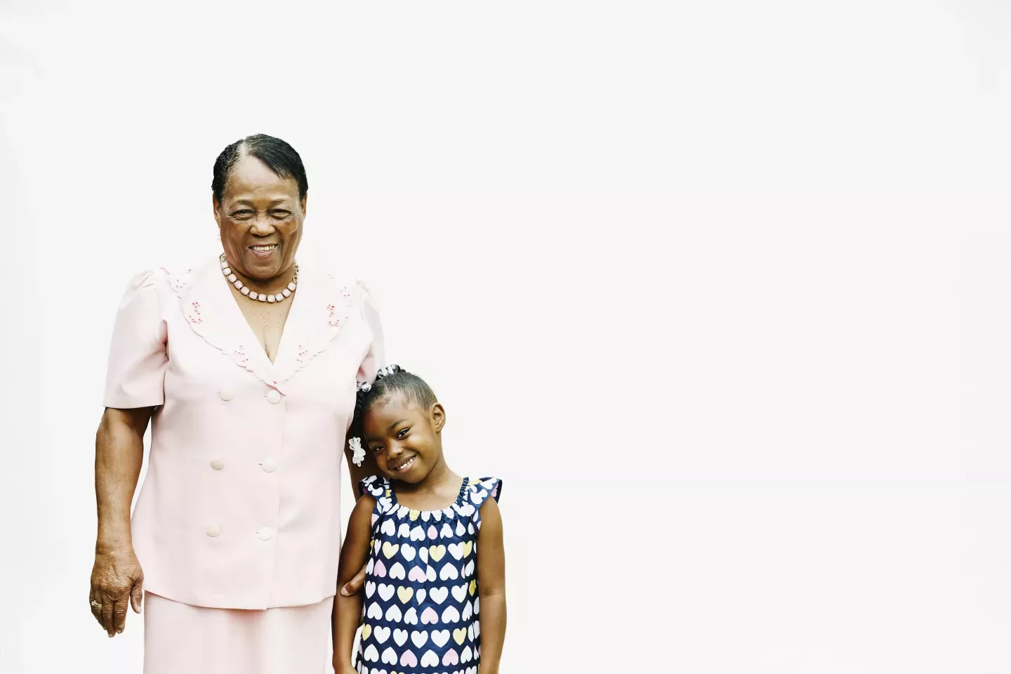 grandmother and grandchild smiling