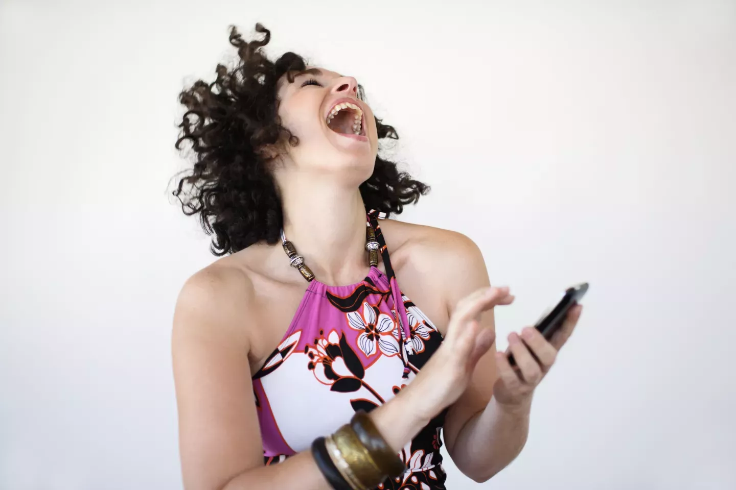 woman laughing