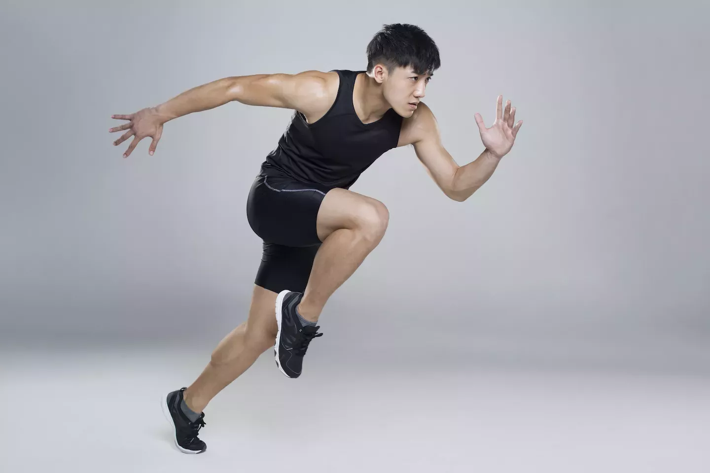 Man running fast