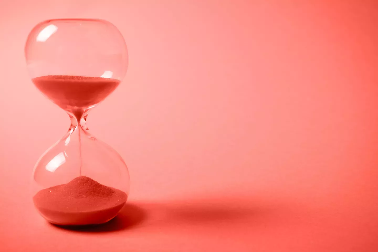 Hourglass counting down time