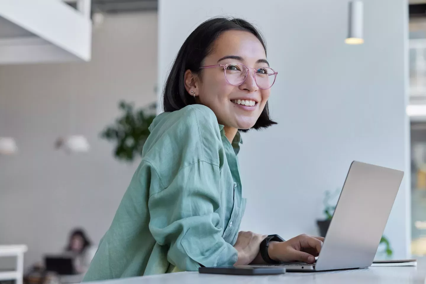 Woman Glasses Laptop Woman Glasses Laptop