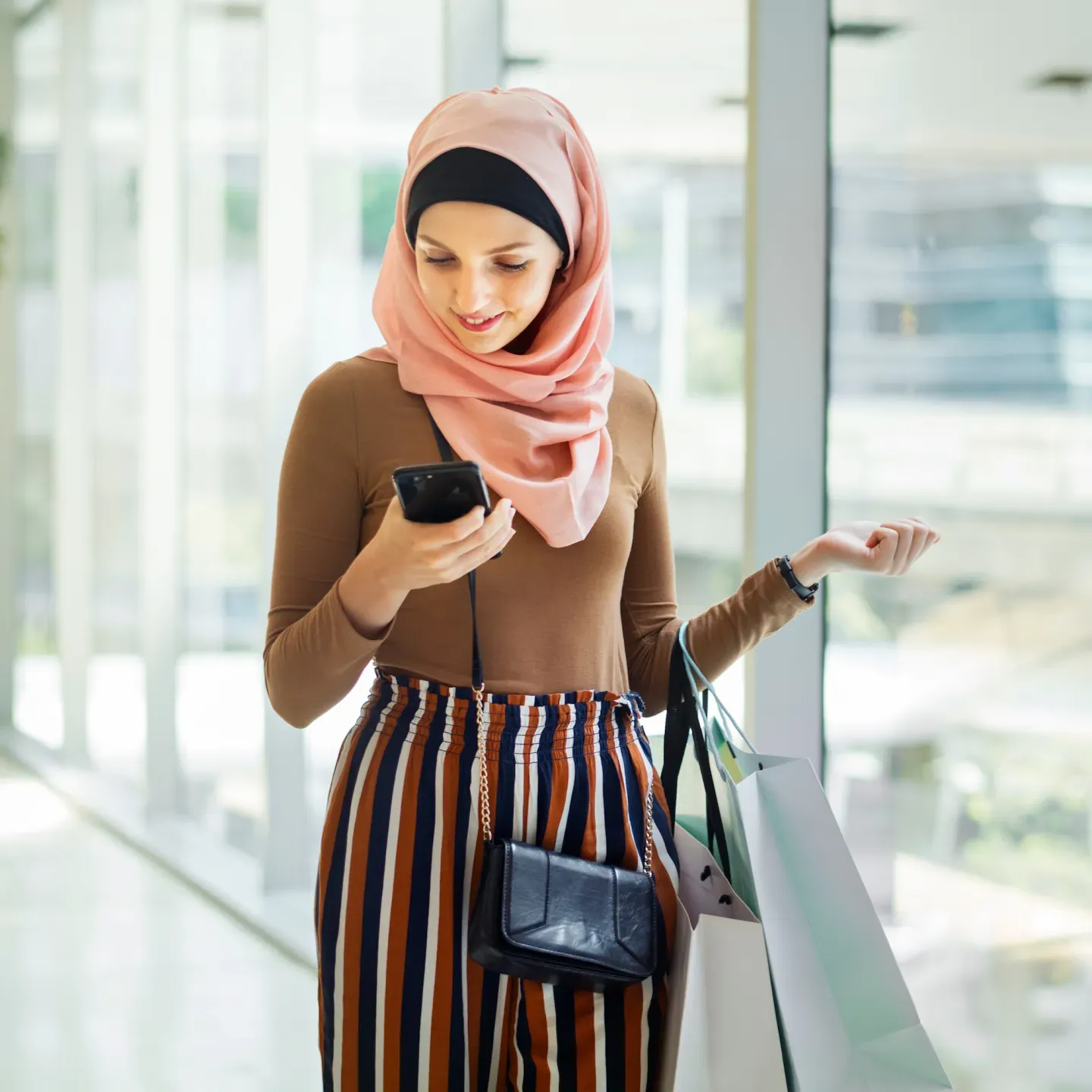 Woman with phone Woman with phone