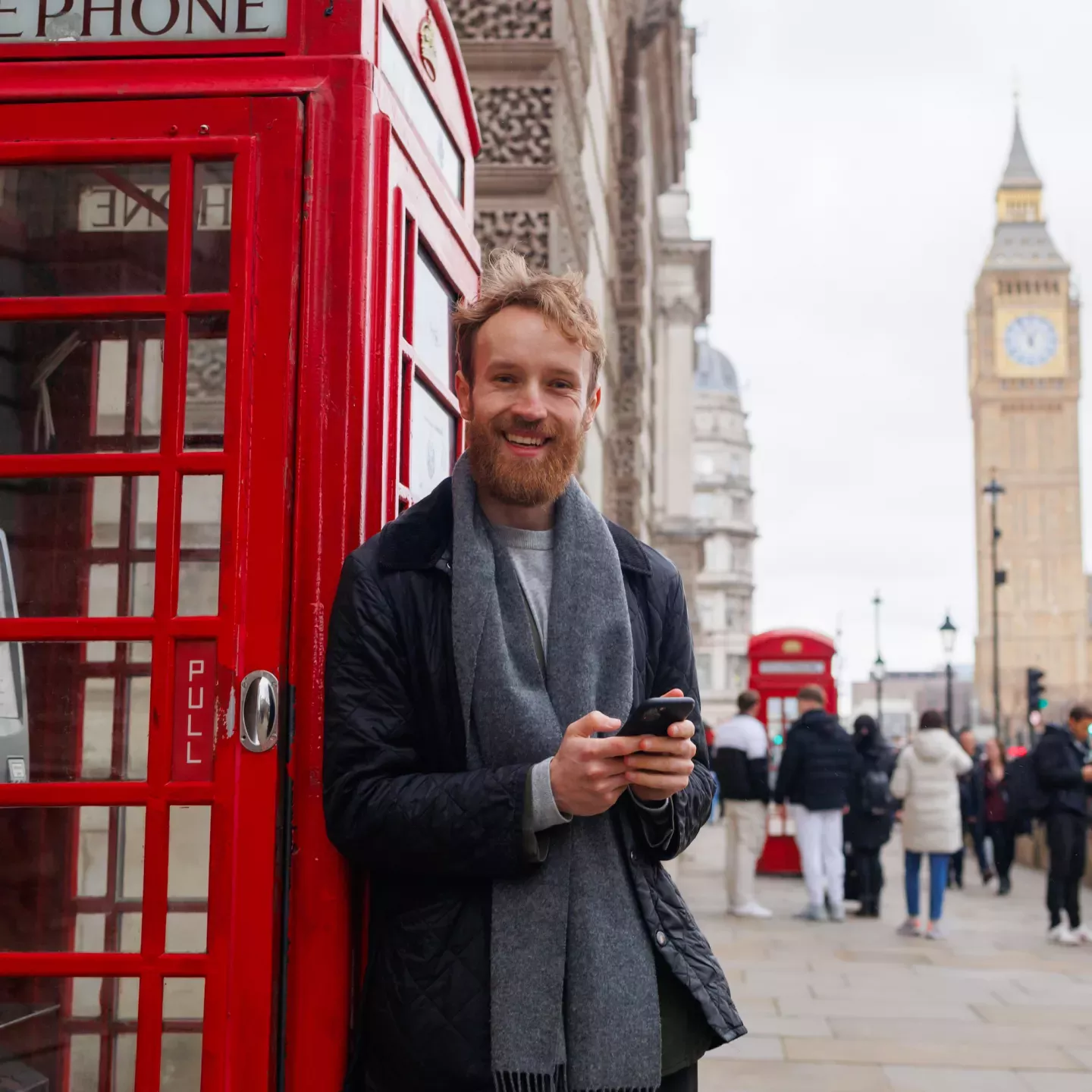 Man with phone Man with phone
