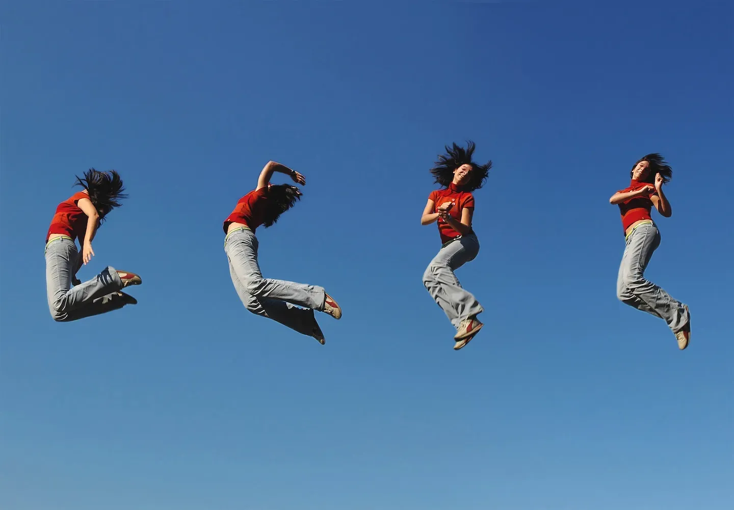 person jumping in a sequence