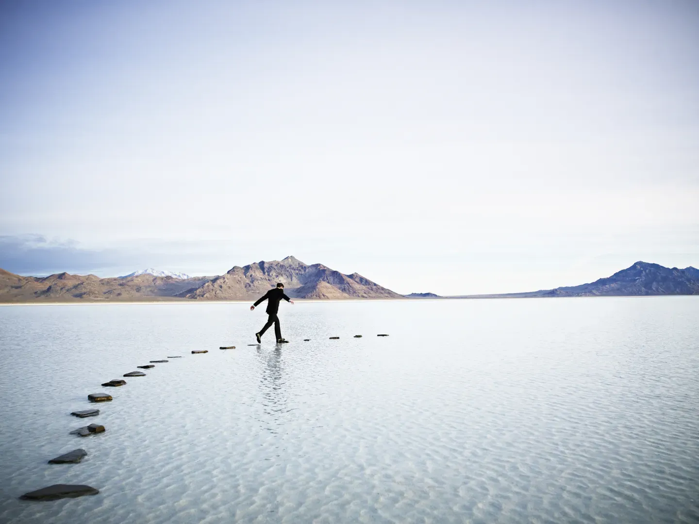 Person walking on ice Person walking on ice
