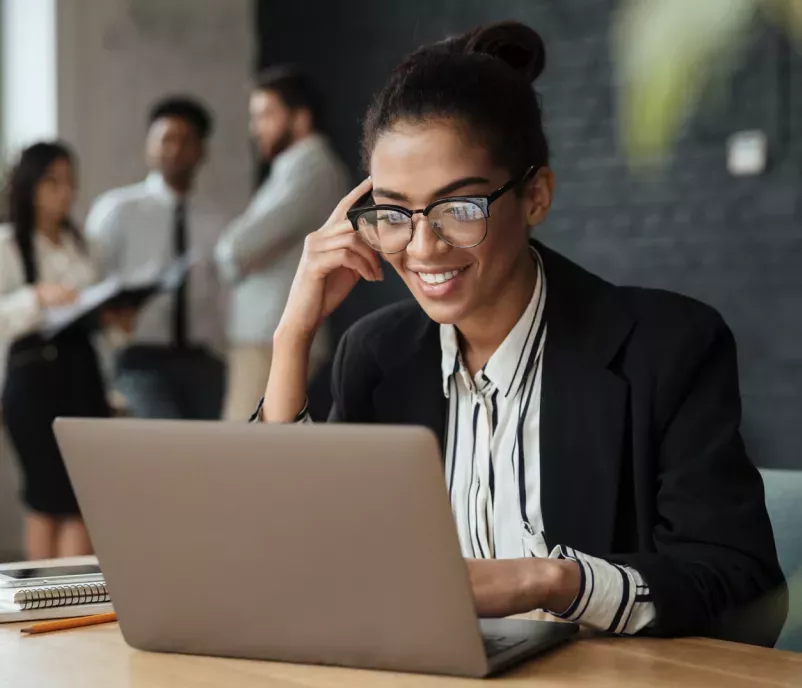 Woman at computer