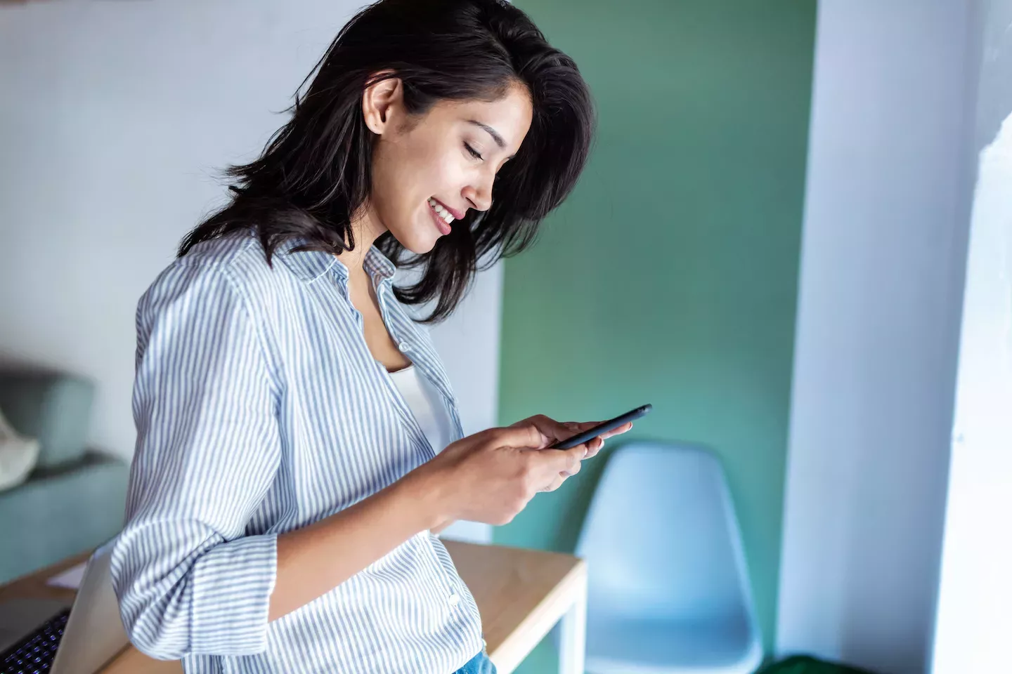 Woman looking at phone