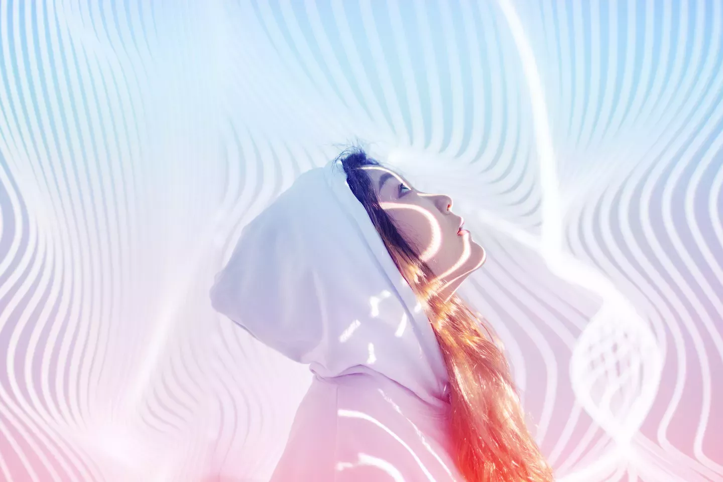 Person looking up