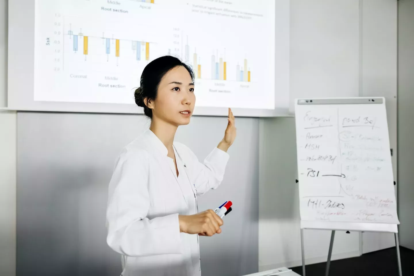 Woman doing speech