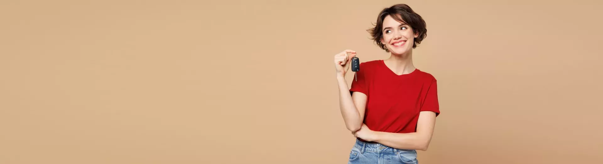Woman with keys