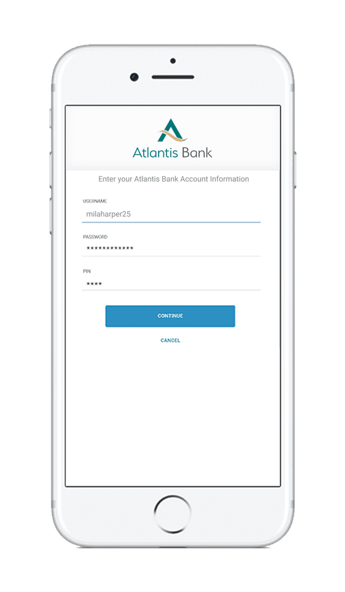 Atlantis login Iphone screenshot